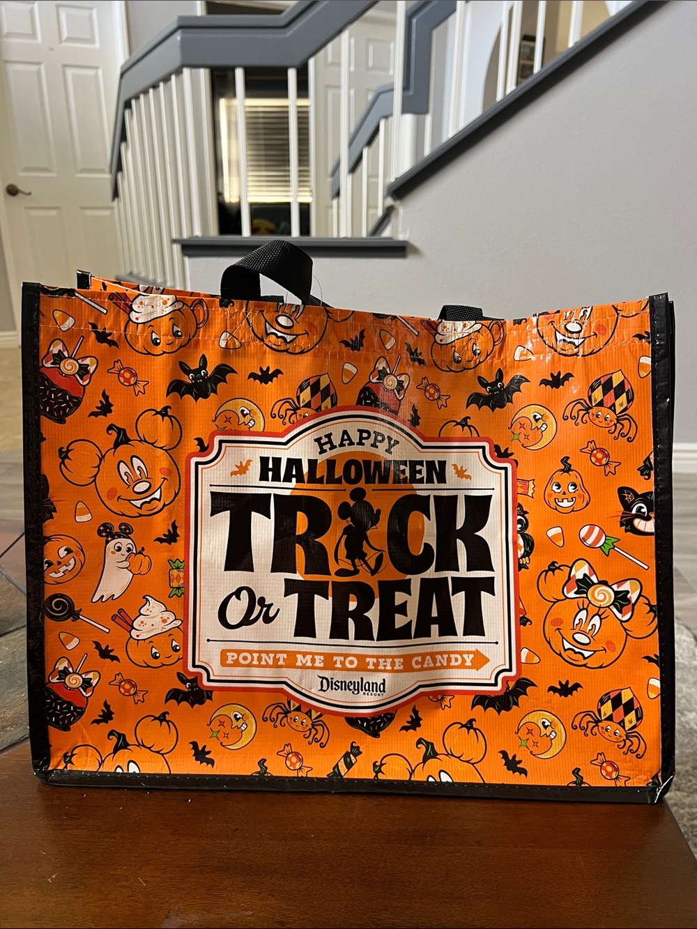 NWT Disneyland Halloween 'Trick or Treat' Tote Bag with Black Accents